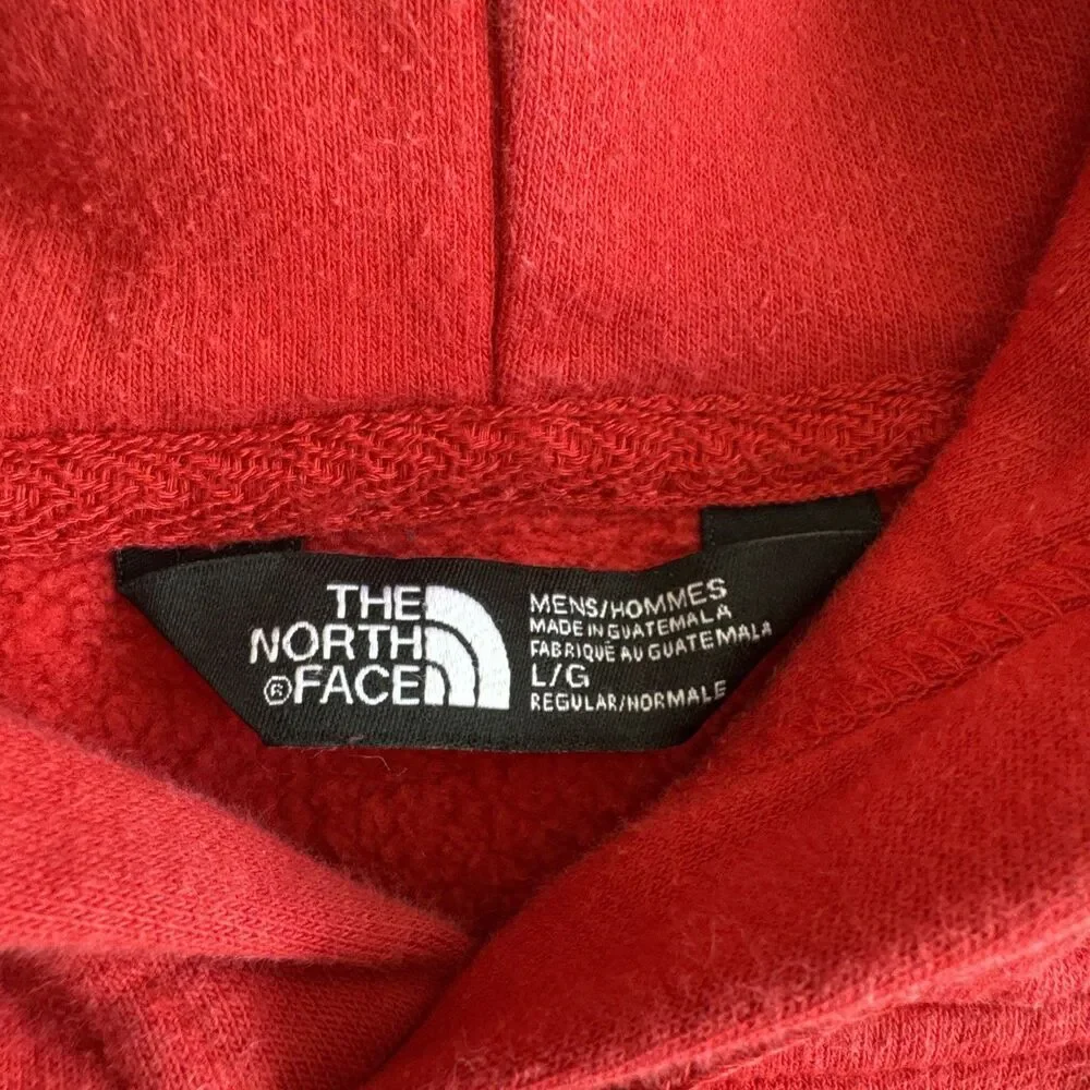 North Face Mens Sweatshirt San Francisco 1966 Patch Red Hoodie Sz Large